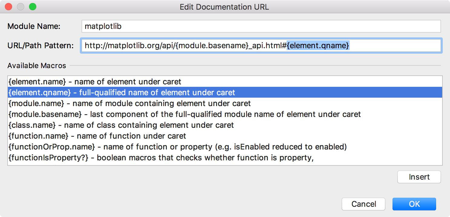 Modifying the URL for the matplotlib documentation Modifying the URL for the matplotlib documentation