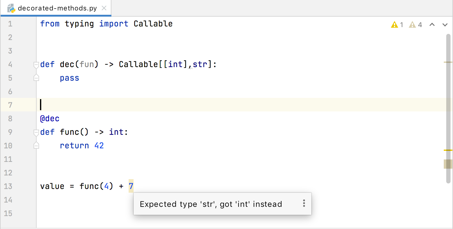 Infer type of a decorate method Infer type of a decorate method