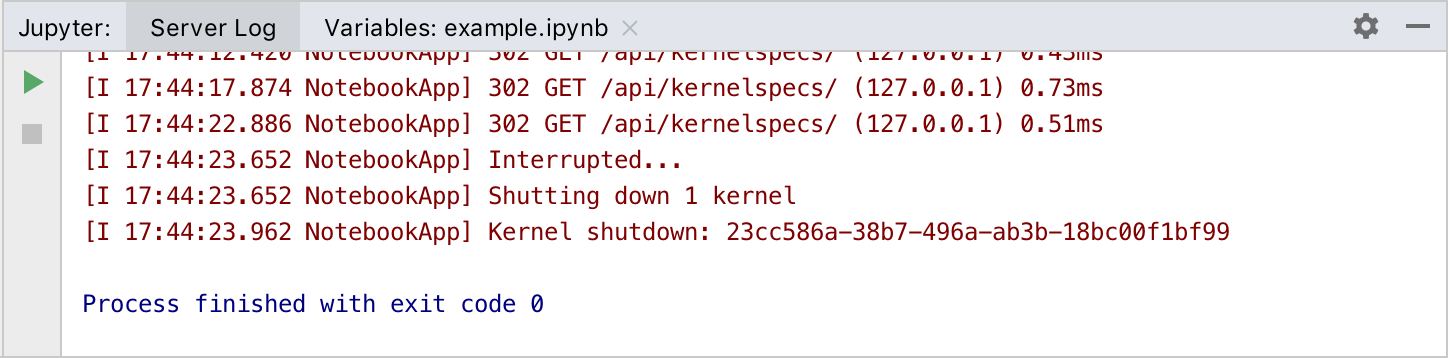 Stopping the server Stopping the server