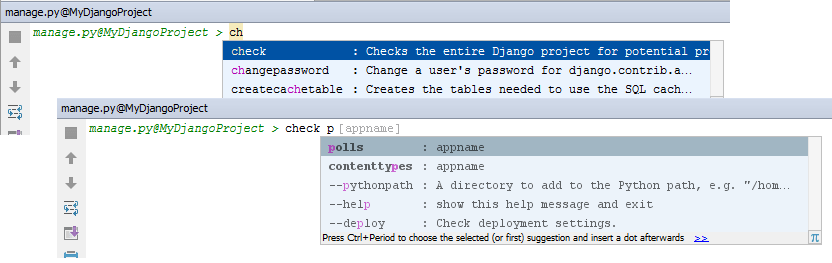 Py manage completion Py manage completion