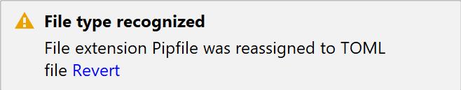 Toml type is recognized Toml type is recognized