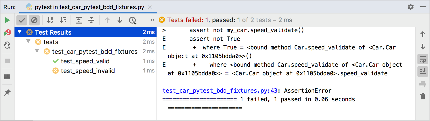 pytest-bdd results pytest-bdd results