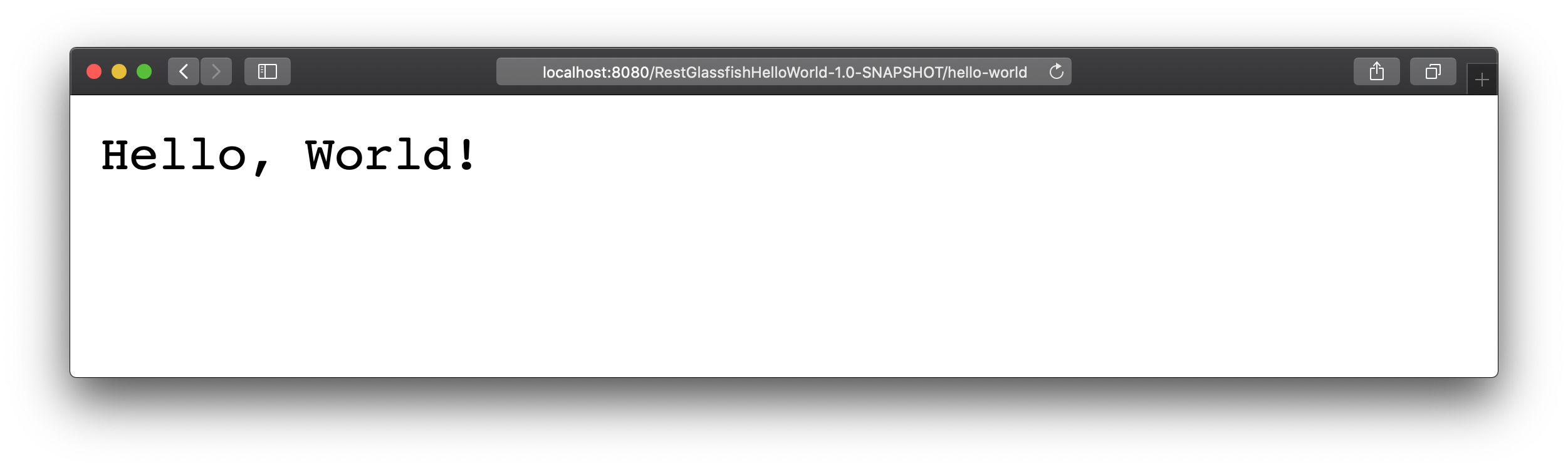 Deployed application output in the web browser Deployed application output in the web browser