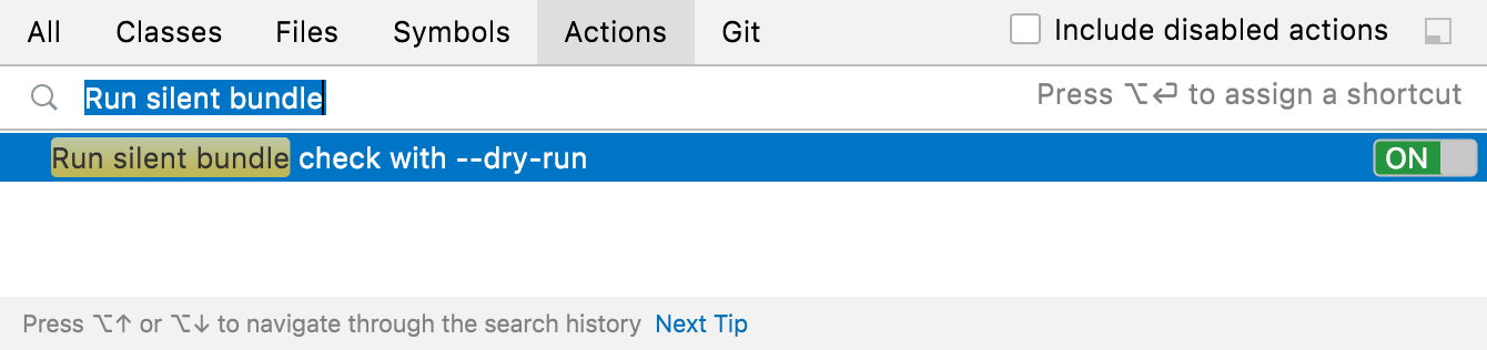 Enabling dry mode Enabling dry mode