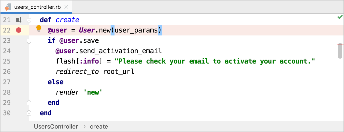 Set a breakpoint Set a breakpoint