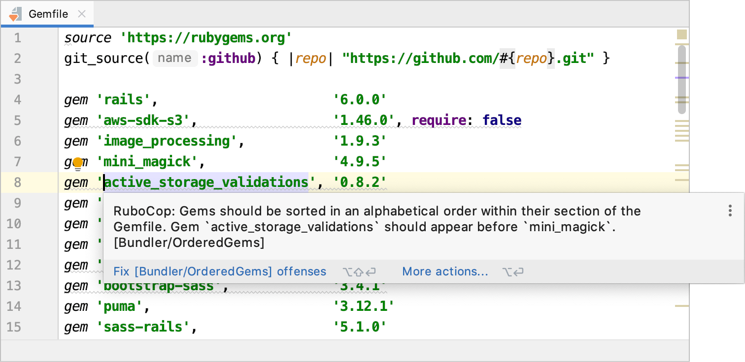 Rubocop warning Rubocop warning