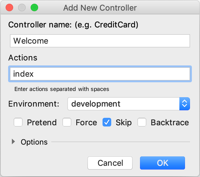 Add New Controller Add New Controller