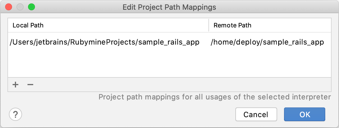 Edit Project Path Mappings Edit Project Path Mappings