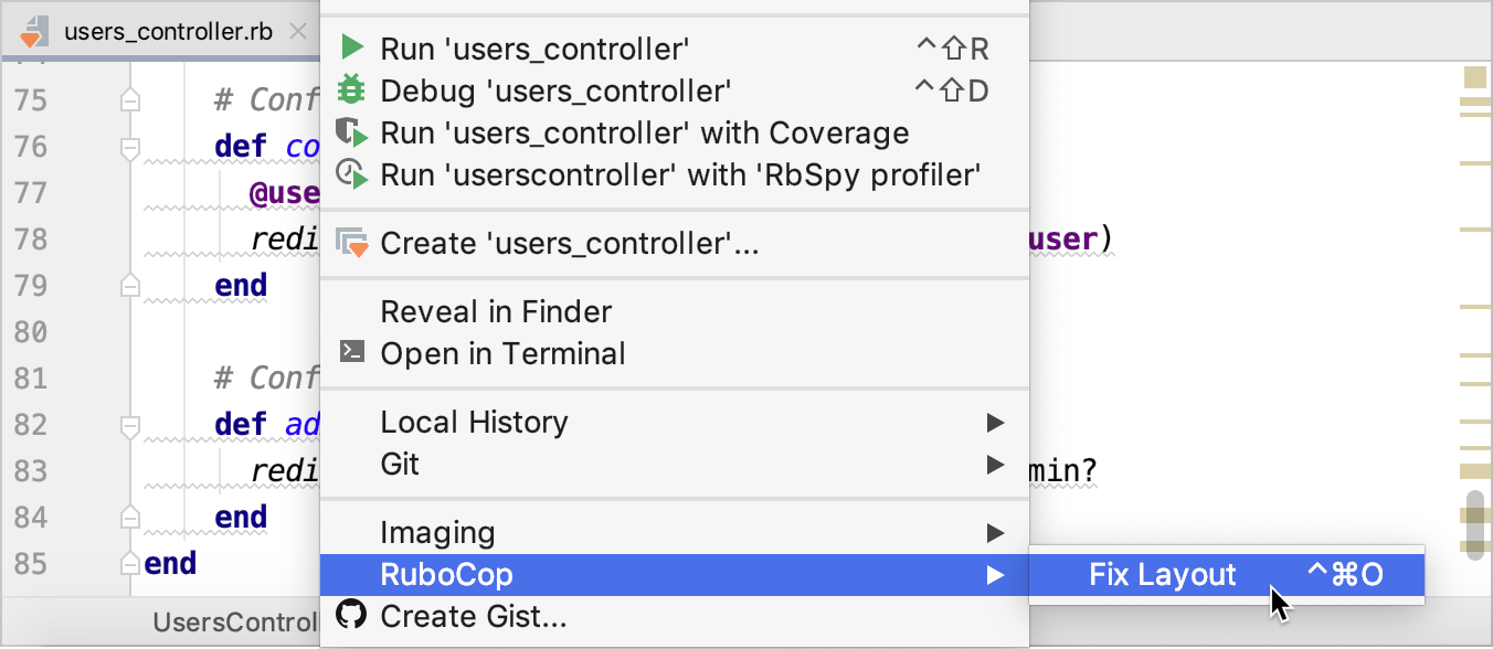 Run custom action Run custom action