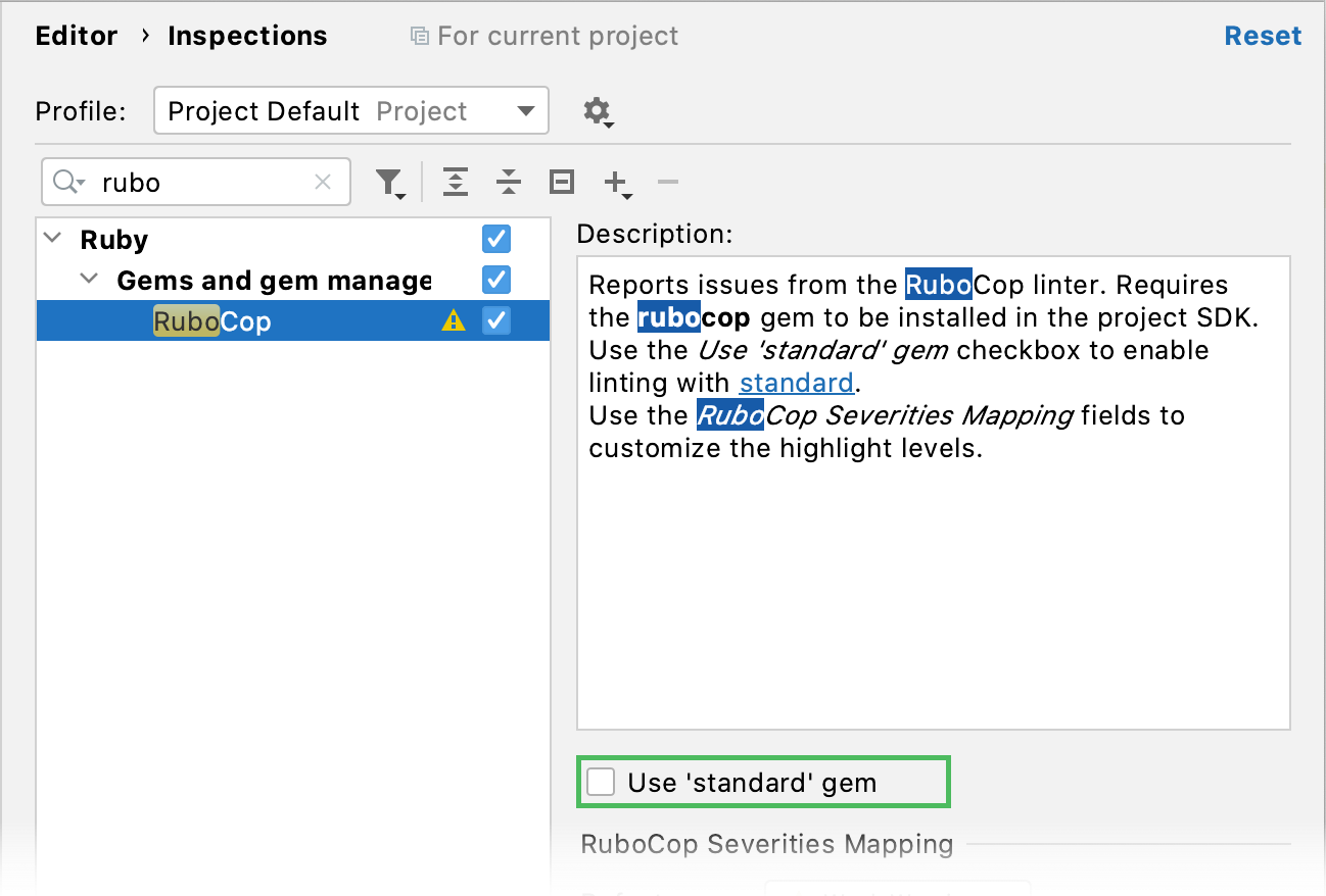 Enable Standard Enable Standard