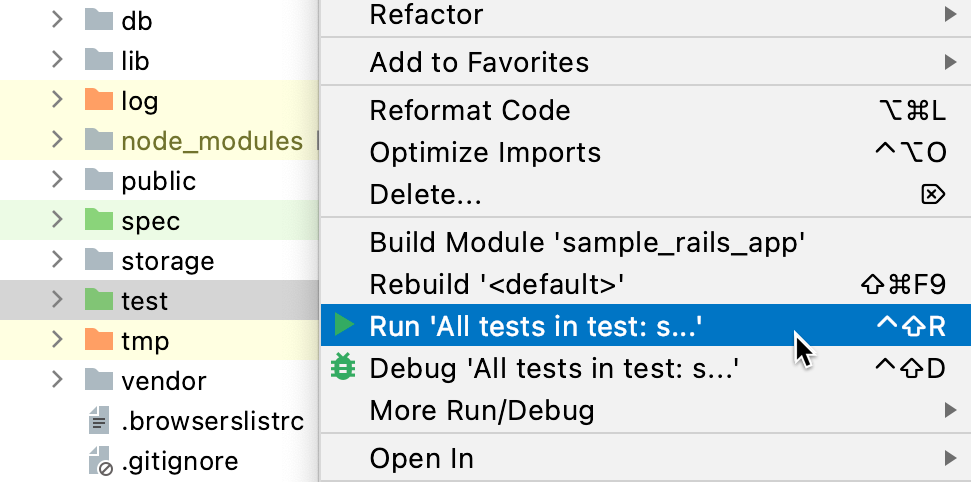 Run all tests in a directory Run all tests in a directory