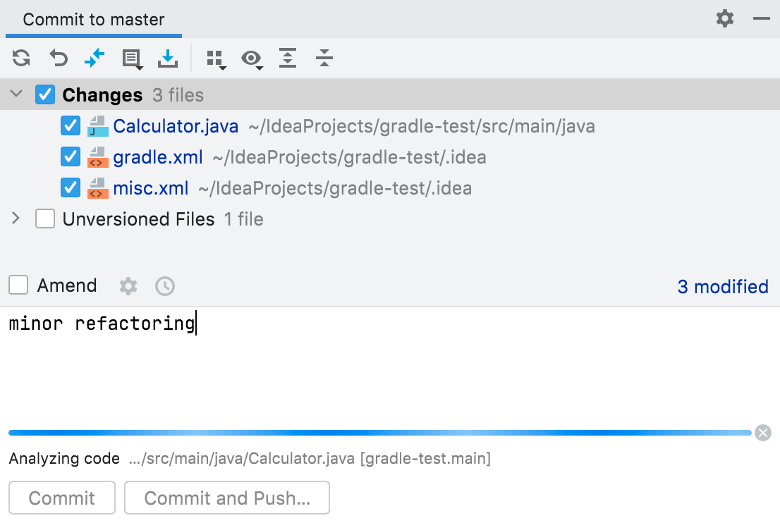 Non-modal commit dialog running a test Non-modal commit dialog running a test