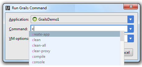 Run grails target Run grails target