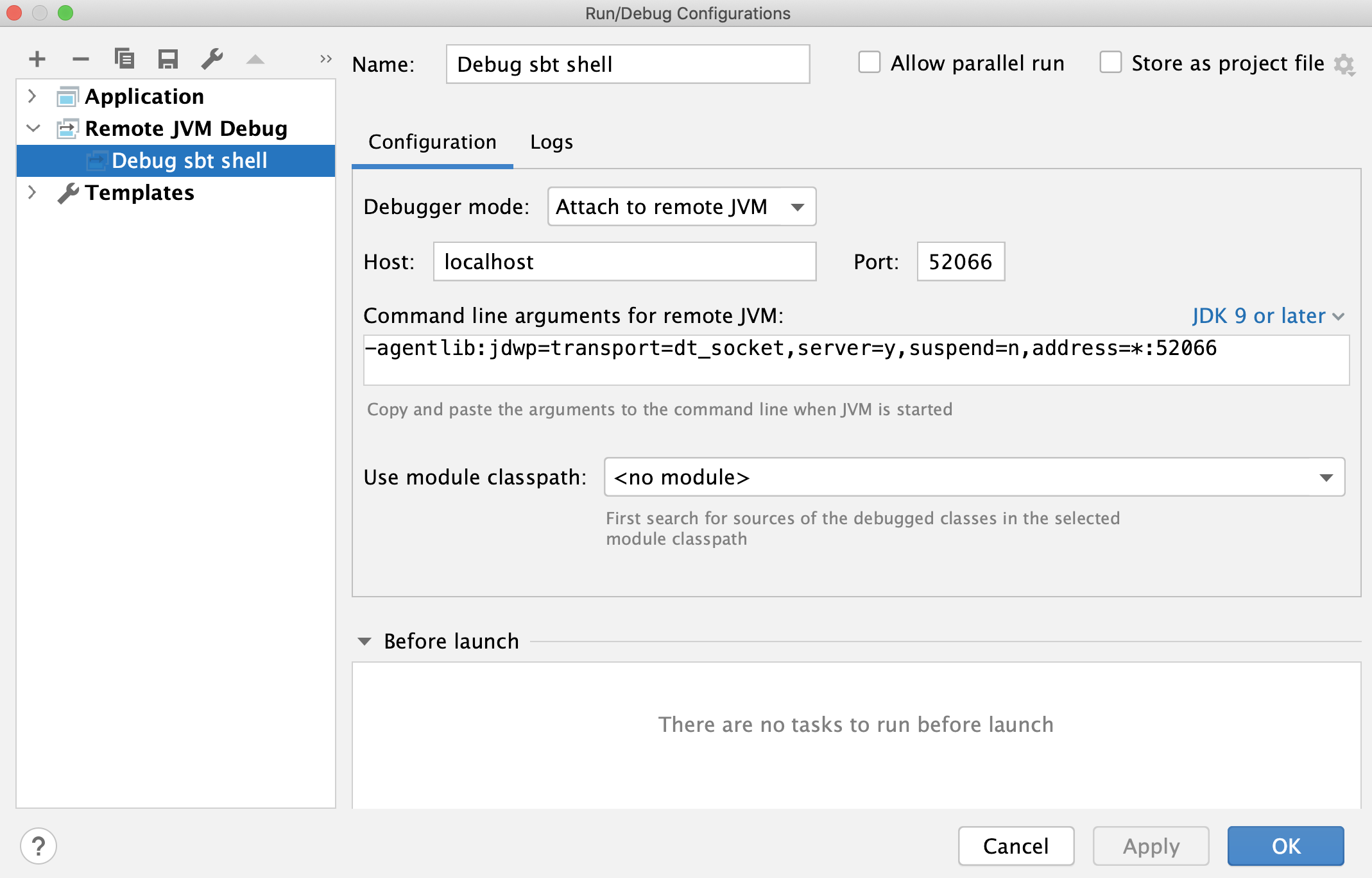 Run/Debug Configuration Run/Debug Configuration