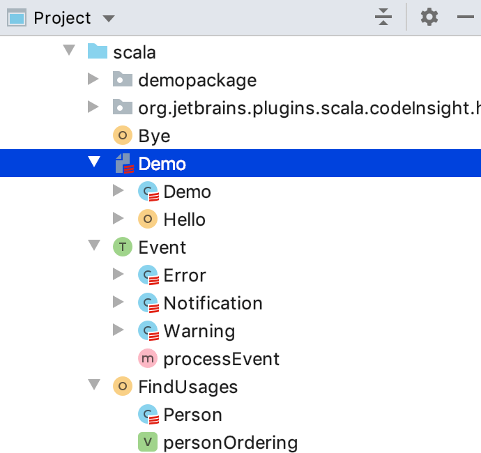 Show members in the Project tool window Show members in the Project tool window