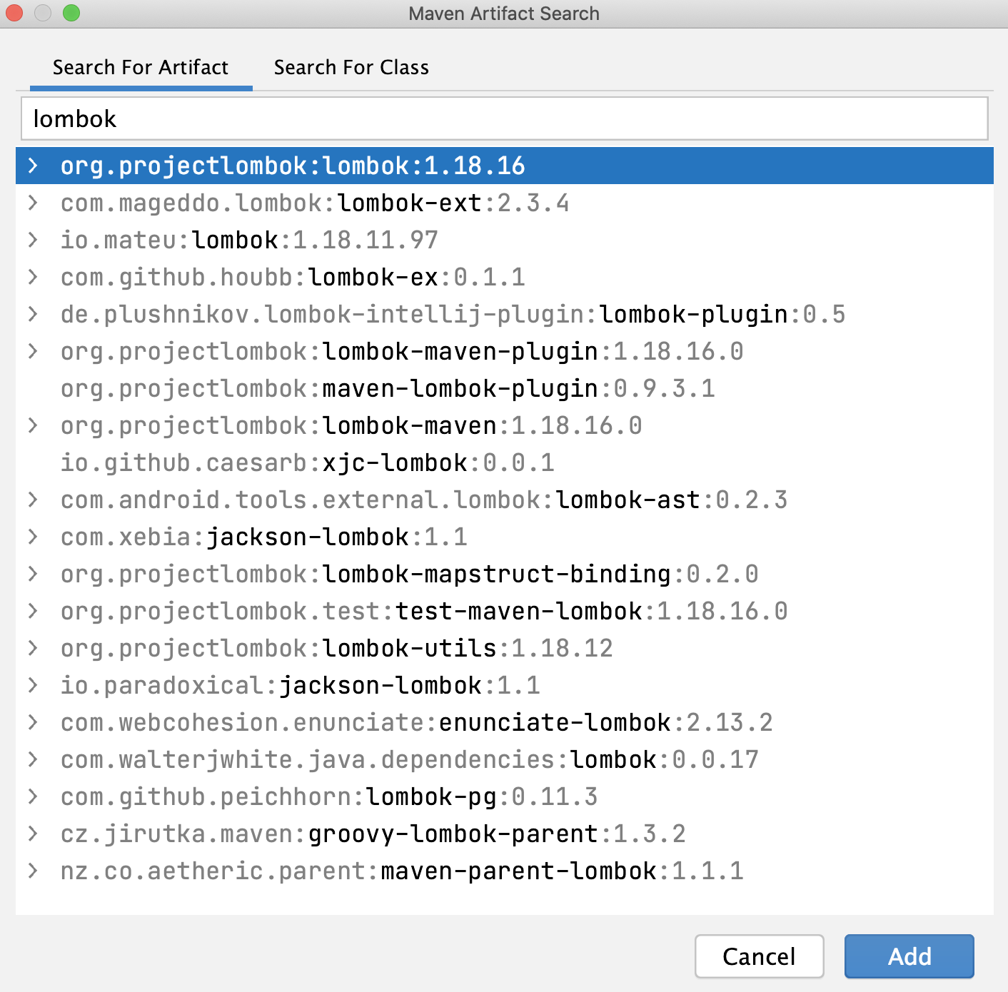 Search Artifact Search Artifact