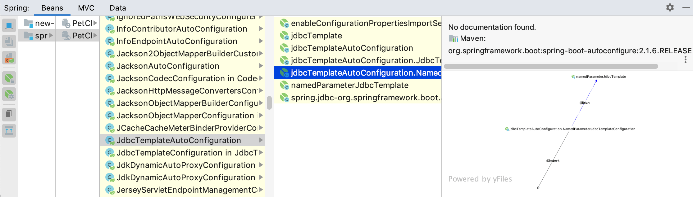 Spring tool window Spring tool window