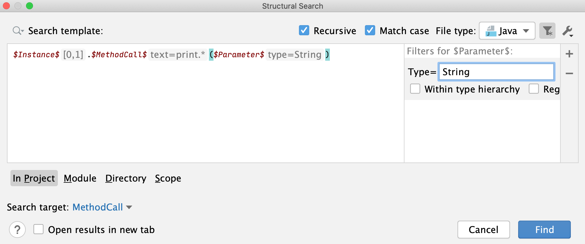 Add type filter string Add type filter string