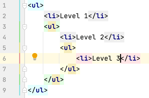 Tags highlighting Tags highlighting