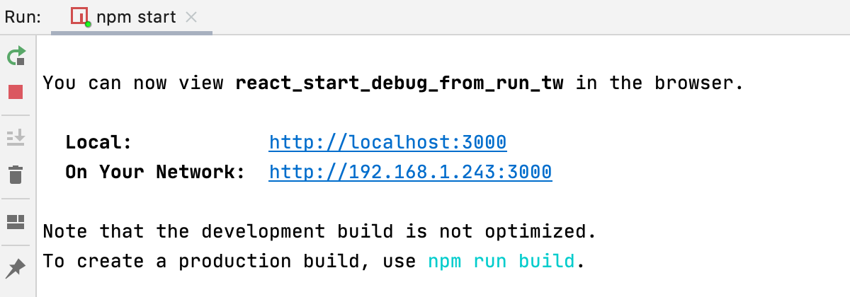 React app is running React app is running