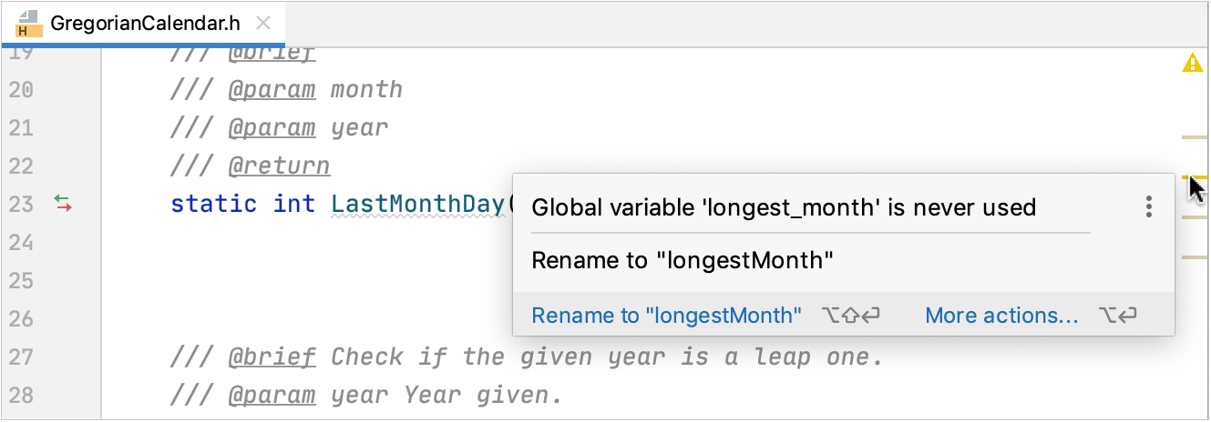 Analysis results in the scrollbar Analysis results in the scrollbar