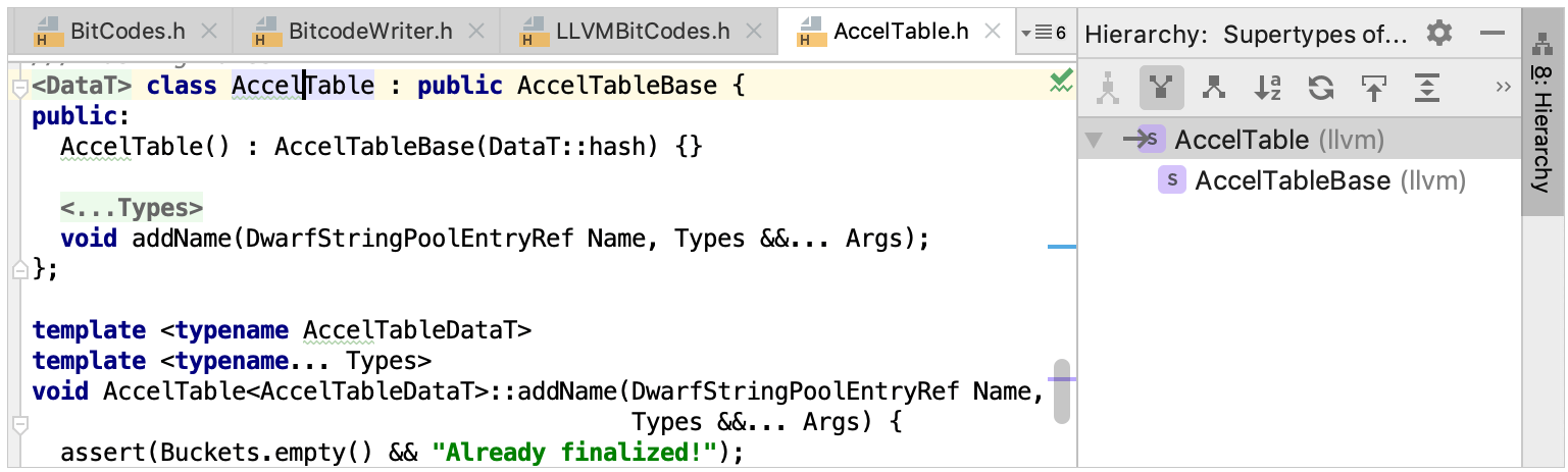 type hierarchy type hierarchy