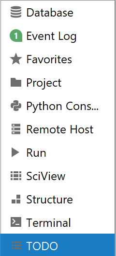 Quick access to tool windows Quick access to tool windows