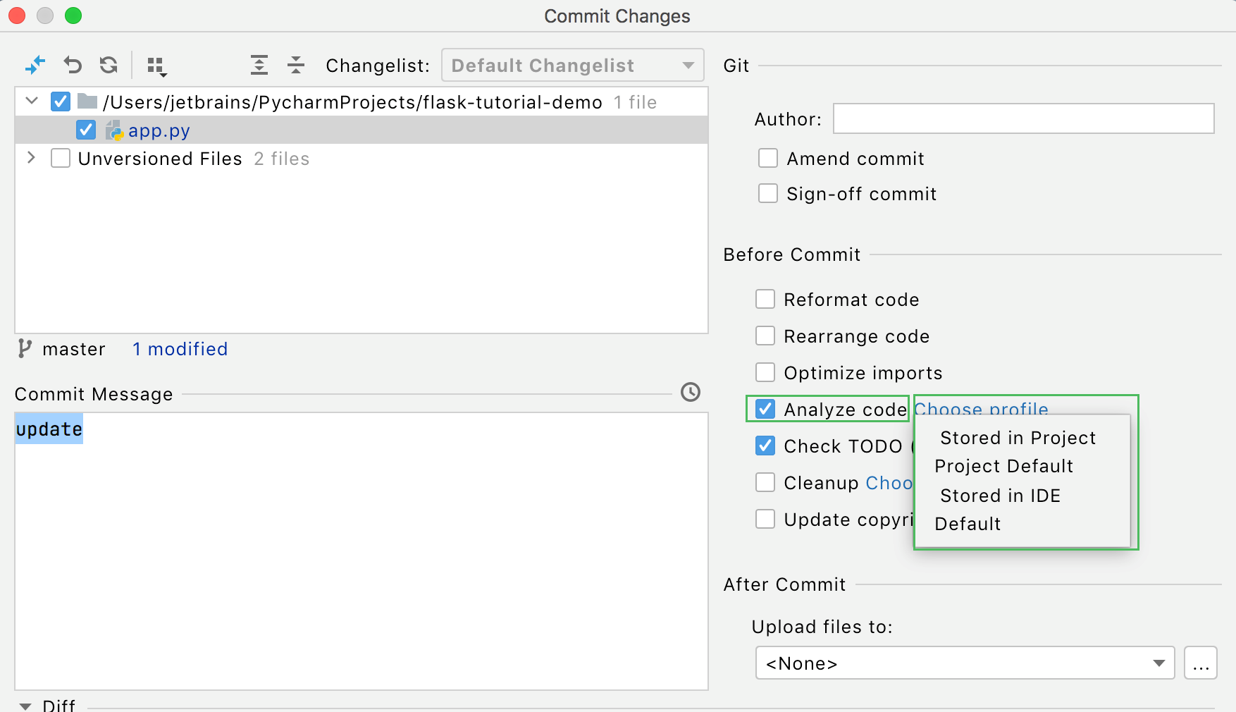 Modal Commit dialog Modal Commit dialog