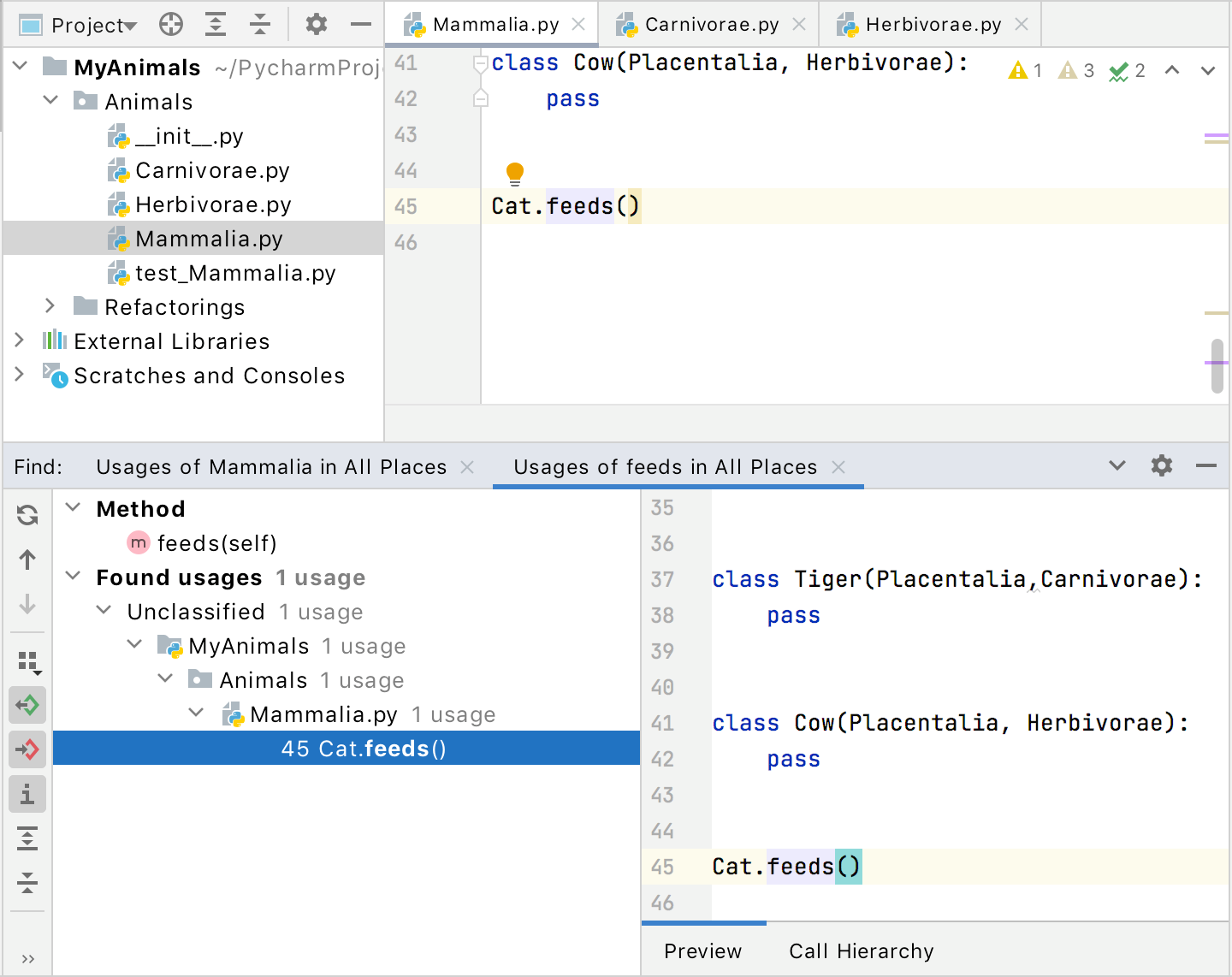 Find usages Find usages