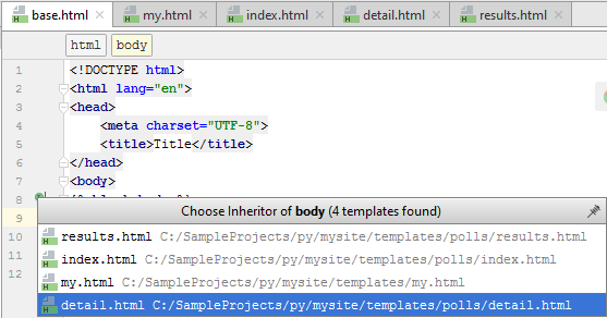 go to an implementing block go to an implementing block