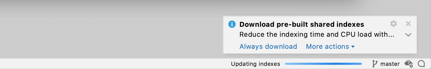 Shared indexes Shared indexes