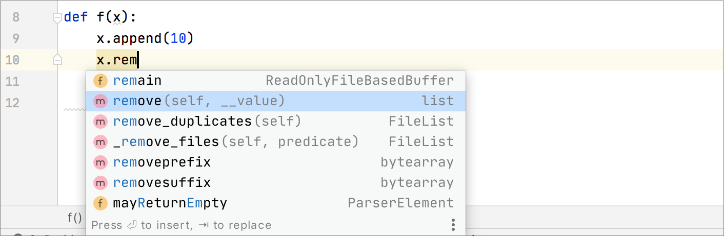 Smart code completion Smart code completion