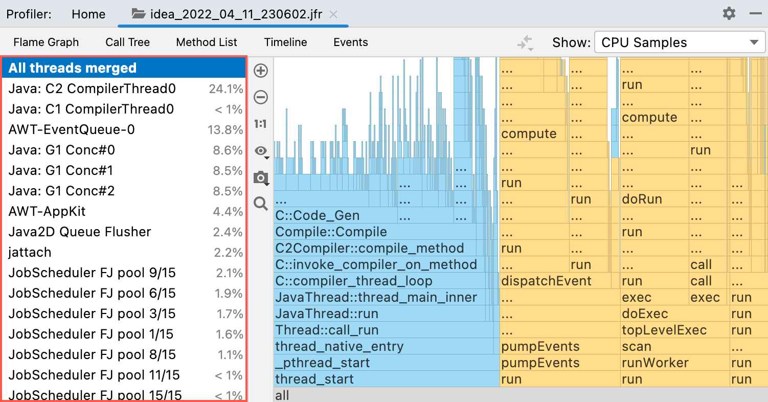 Profiler threads