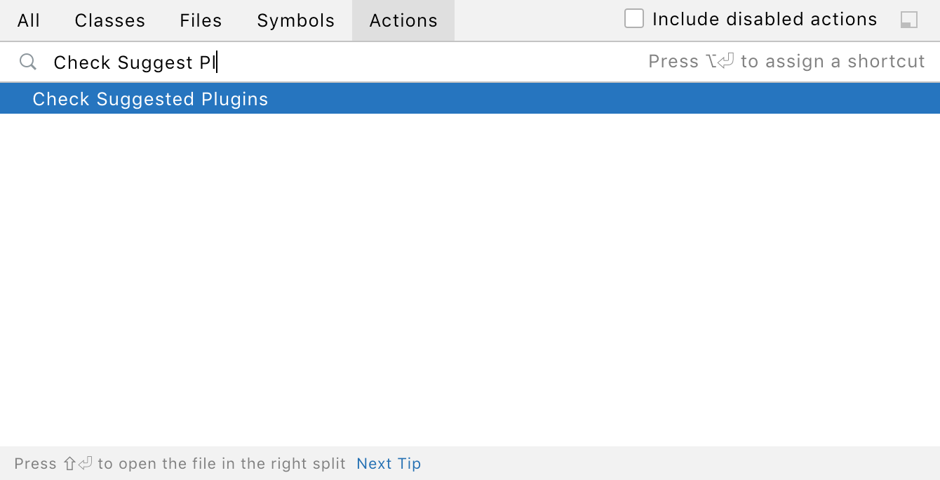 Check suggested plugins Check suggested plugins