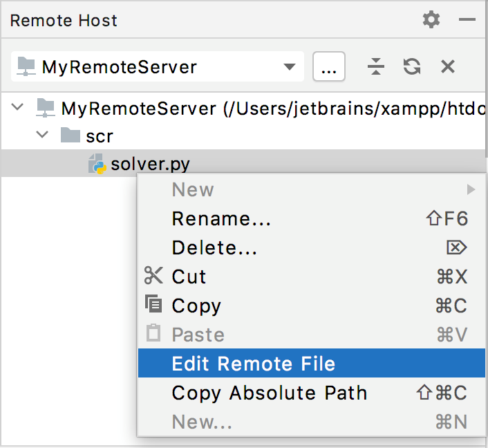 Edit file on remote host Edit file on remote host