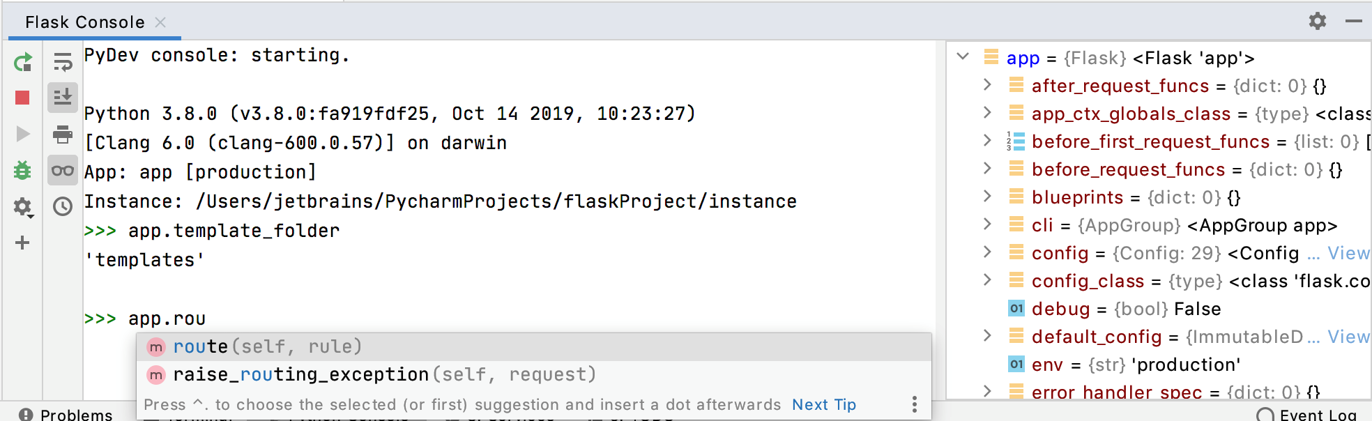 Flask console Flask console