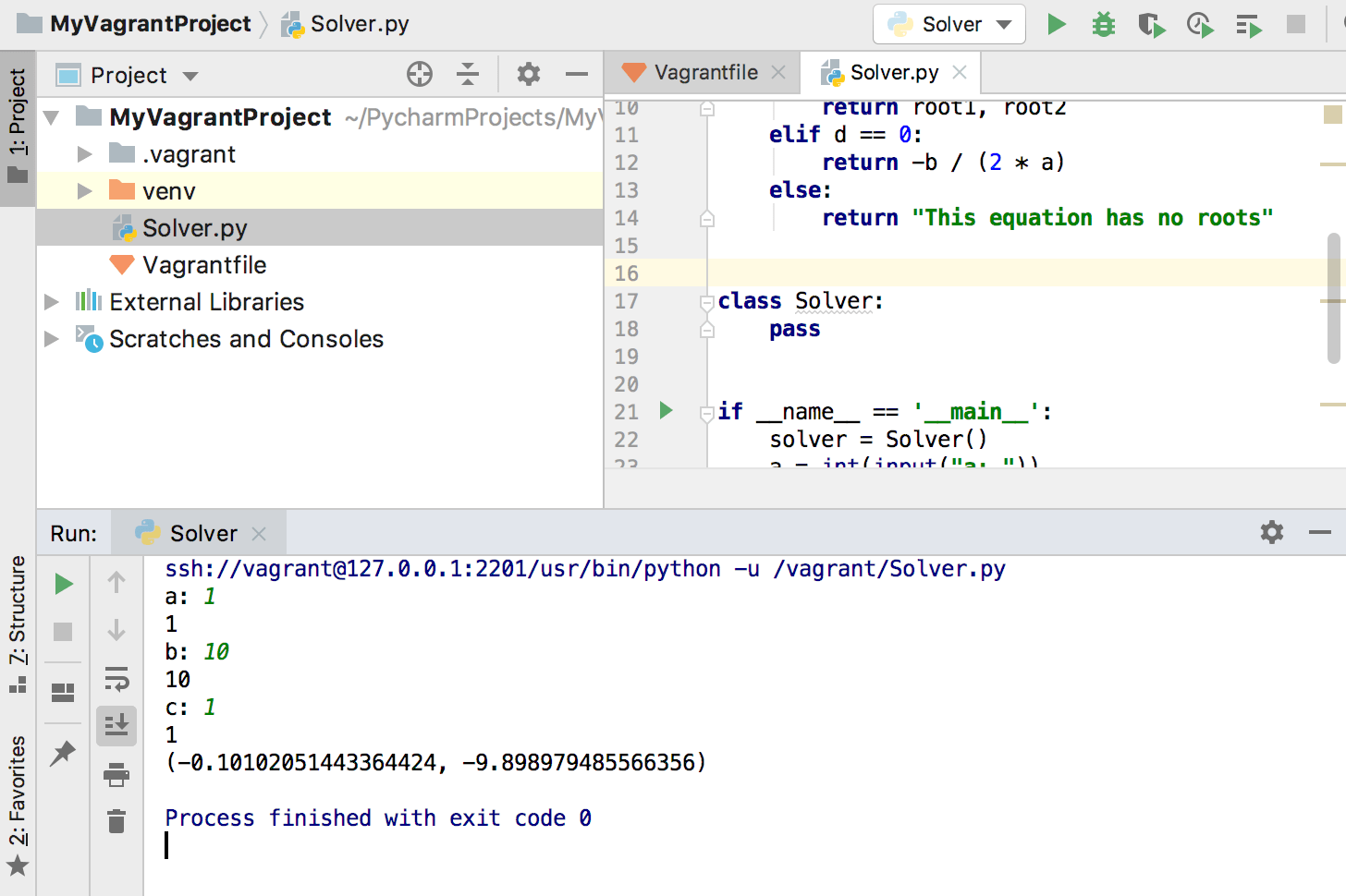 Running an app using Vagrant Running an app using Vagrant