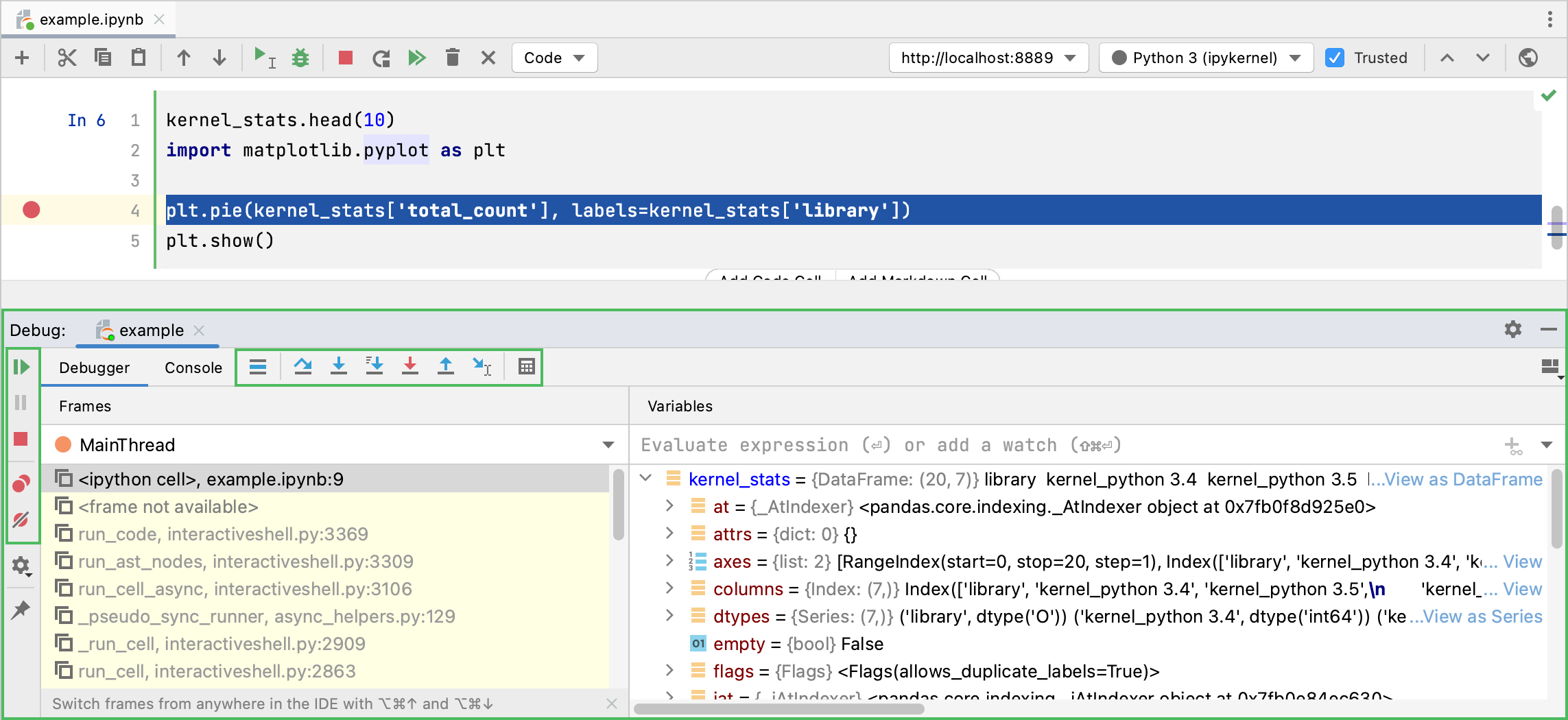 Debug tool window Debug tool window