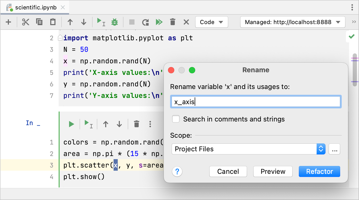 Rename dialog Rename dialog