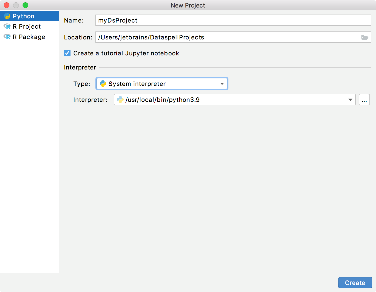 Using a system Python interpreter Using a system Python interpreter