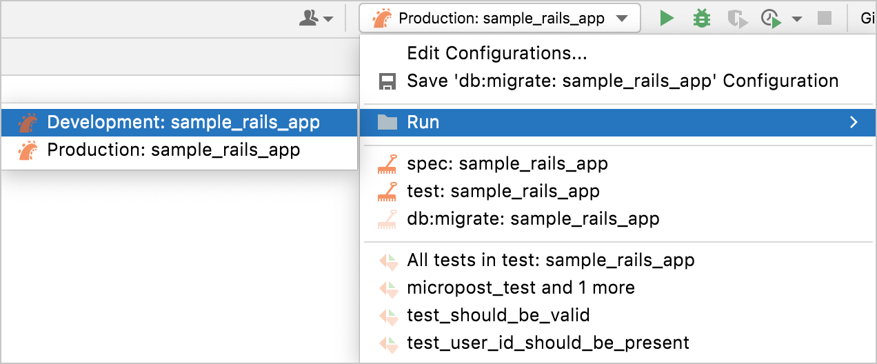 folders for run configurations