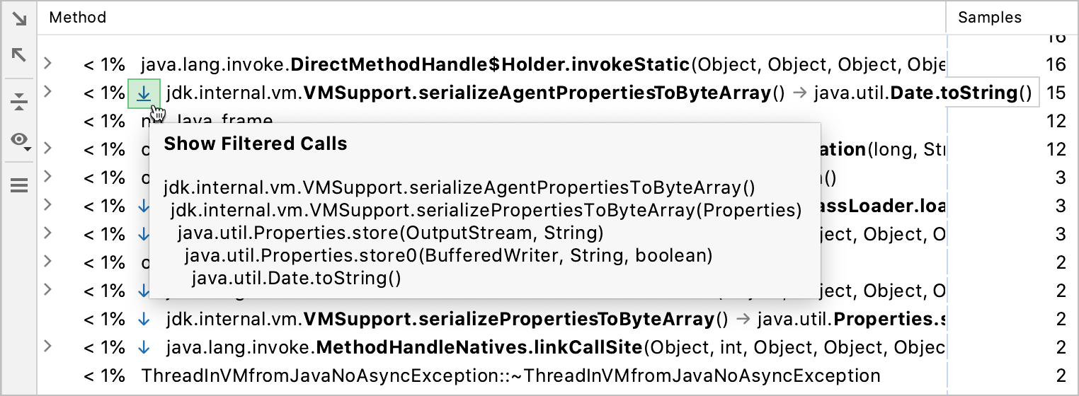 Show filetered calls Show filetered calls