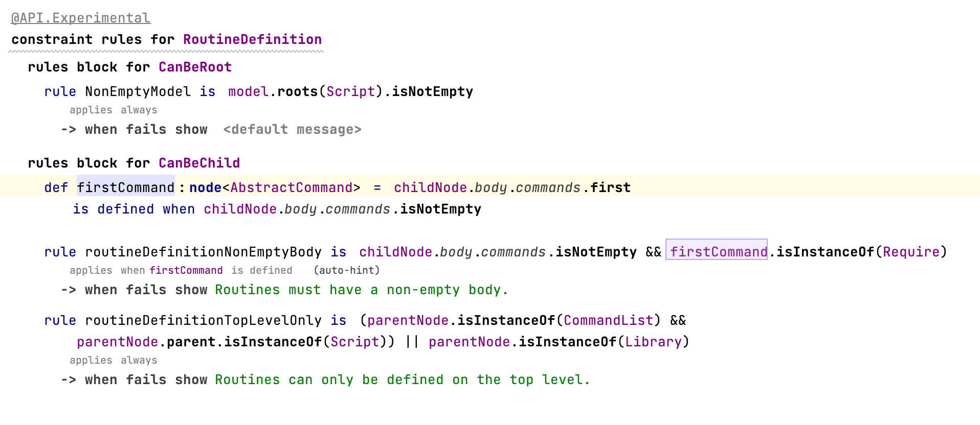 A sample definition A sample definition
