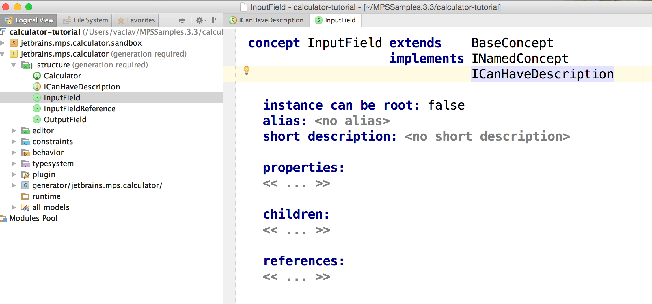 Implementing the ICanHaveDescription interface Implementing the ICanHaveDescription interface