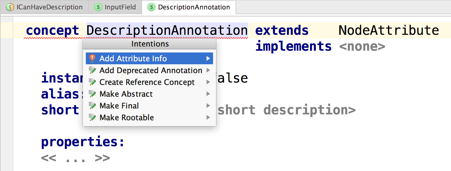 Invoking a quick-fix Invoking a quick-fix
