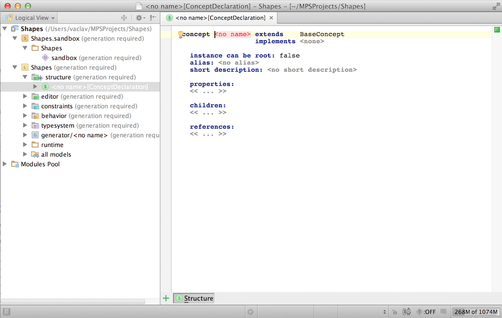 New concept definition opens New concept definition opens