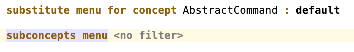 Substitution menu 2 Substitution menu 2