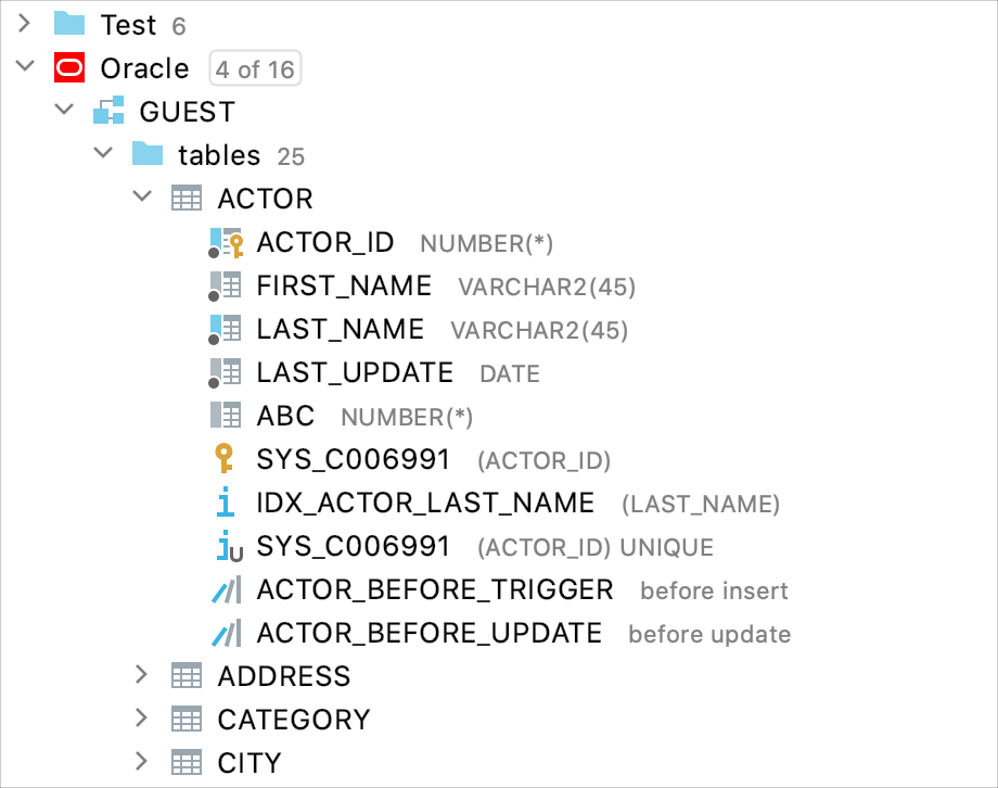 the Database Explorer