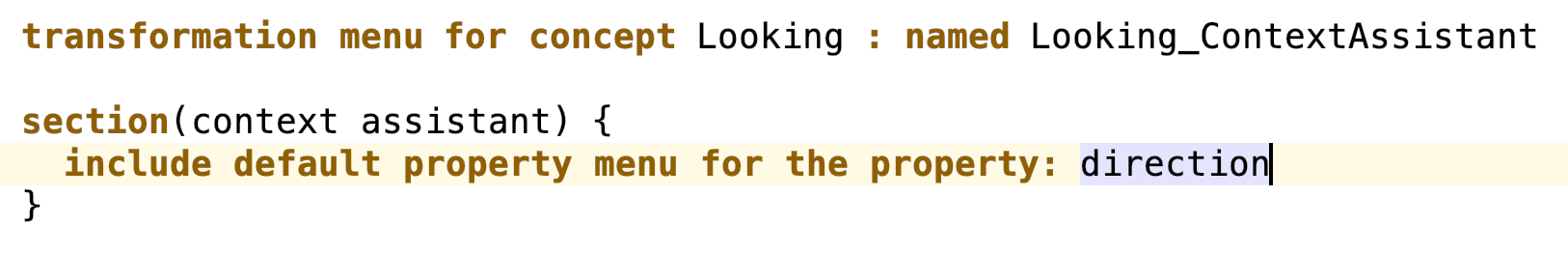 Looking direction Looking direction