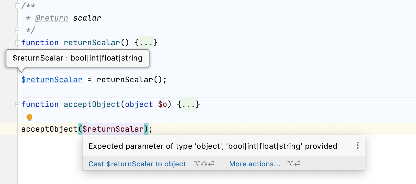 Providing a pseudotype Psalm annotation